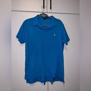 Blue Ralph Lauren Polo with yellow icon